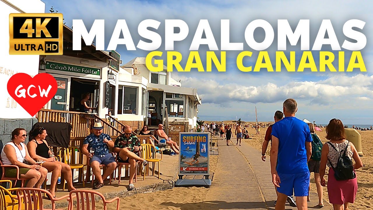 MASPALOMAS Gran Canaria December 6, 2023 🔴 Lighthouse to Seaside Palm Beach Hotel Christmas Time