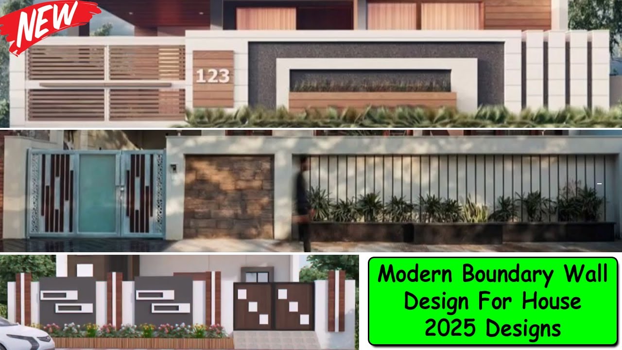 Modern Boundary Wall Design 2025 || Compound Wall Design For House Elevation 2025