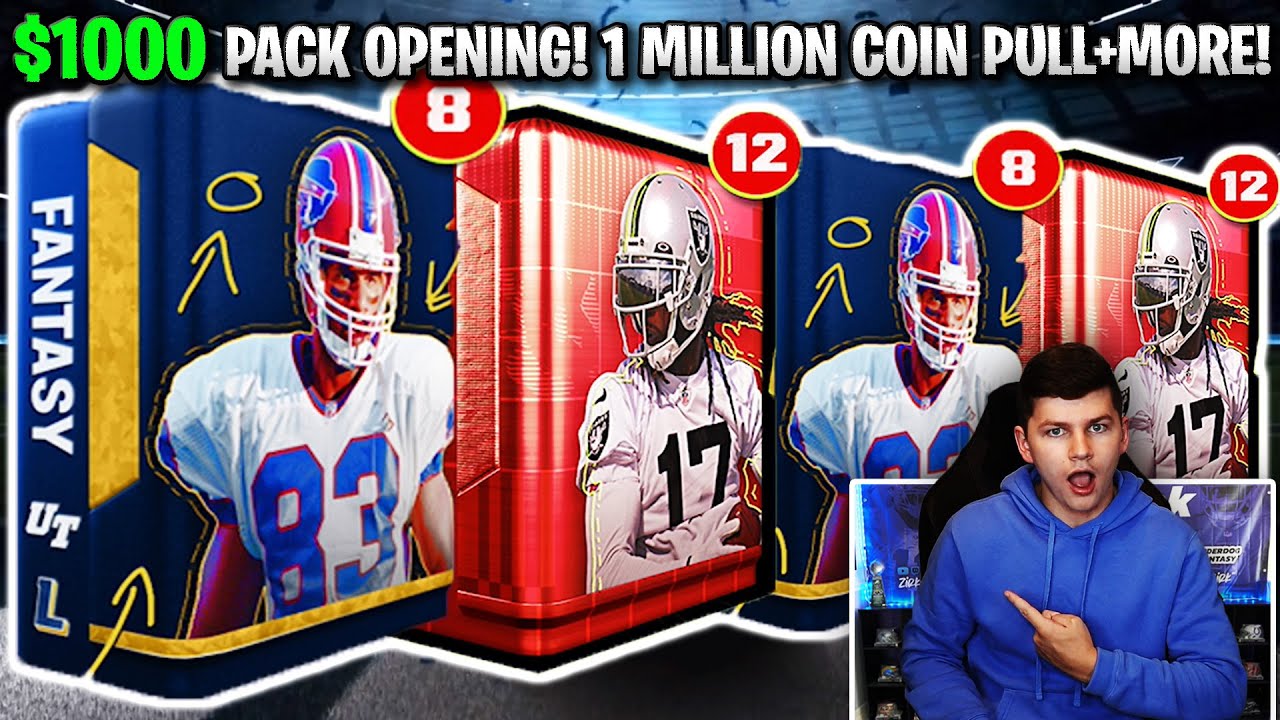 $1000 PACK OPENING! 1 MILLION COIN PULL AND SO MUCH MORE! INSANE PULLS! | MADDEN 23 ULTIMATE TEAM