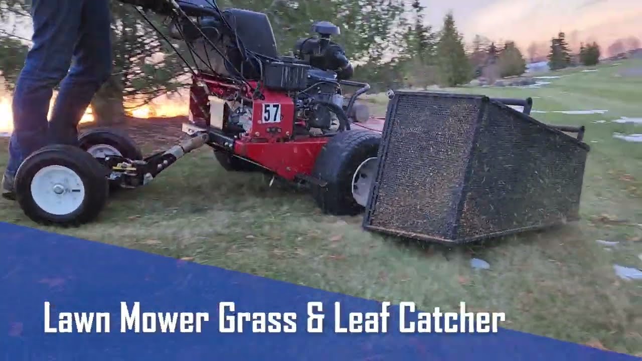 Kage Katcher Lawn Mower Grass & Leaf Catcher with Electric Dumping Mechanism - Features