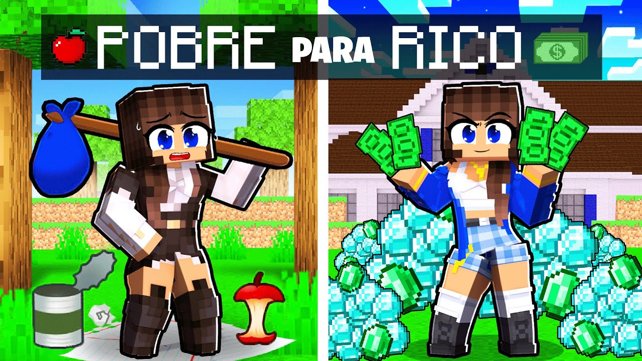 A MENINA POBRE ficou MILIONÁRIA no Minecraft ◂Miika▸
