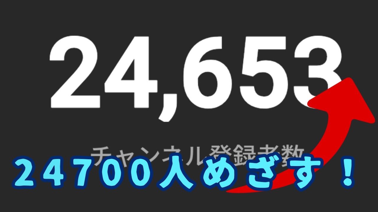 チャンネル登録者数24700人耐久配信