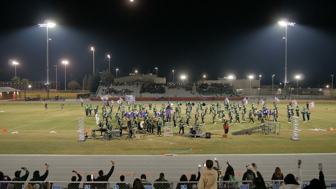 Dinuba High School at 2023 Selma Band Review Field Competition.