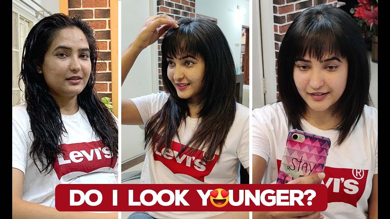 Anu gets a RAZOR-CUT💇💇 with BANGS!😍😍 Haircut for women | Taraash Salon