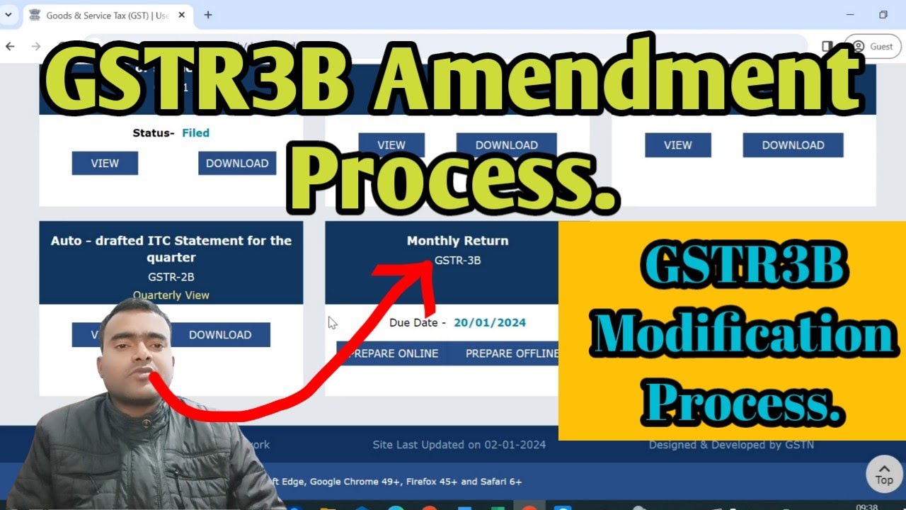 how to gstr3b amendment process ||Gstr3b amendment