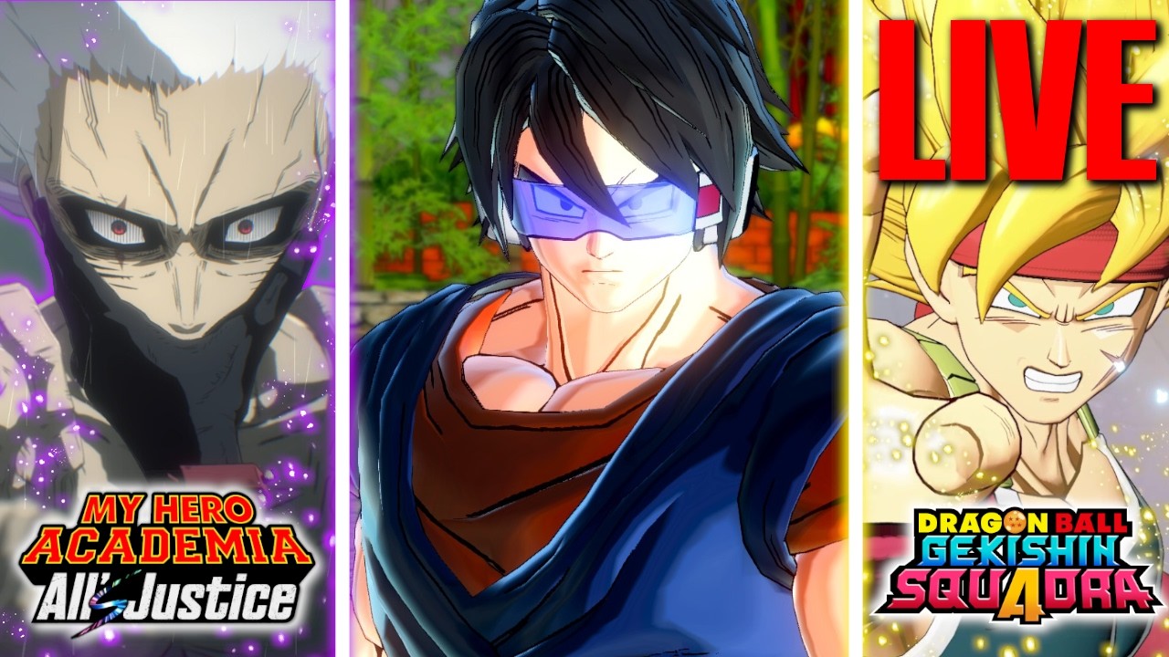 Encarando o chefe final da história de My Hero All's Justice e jogando um pouco de Gekishin Squadra