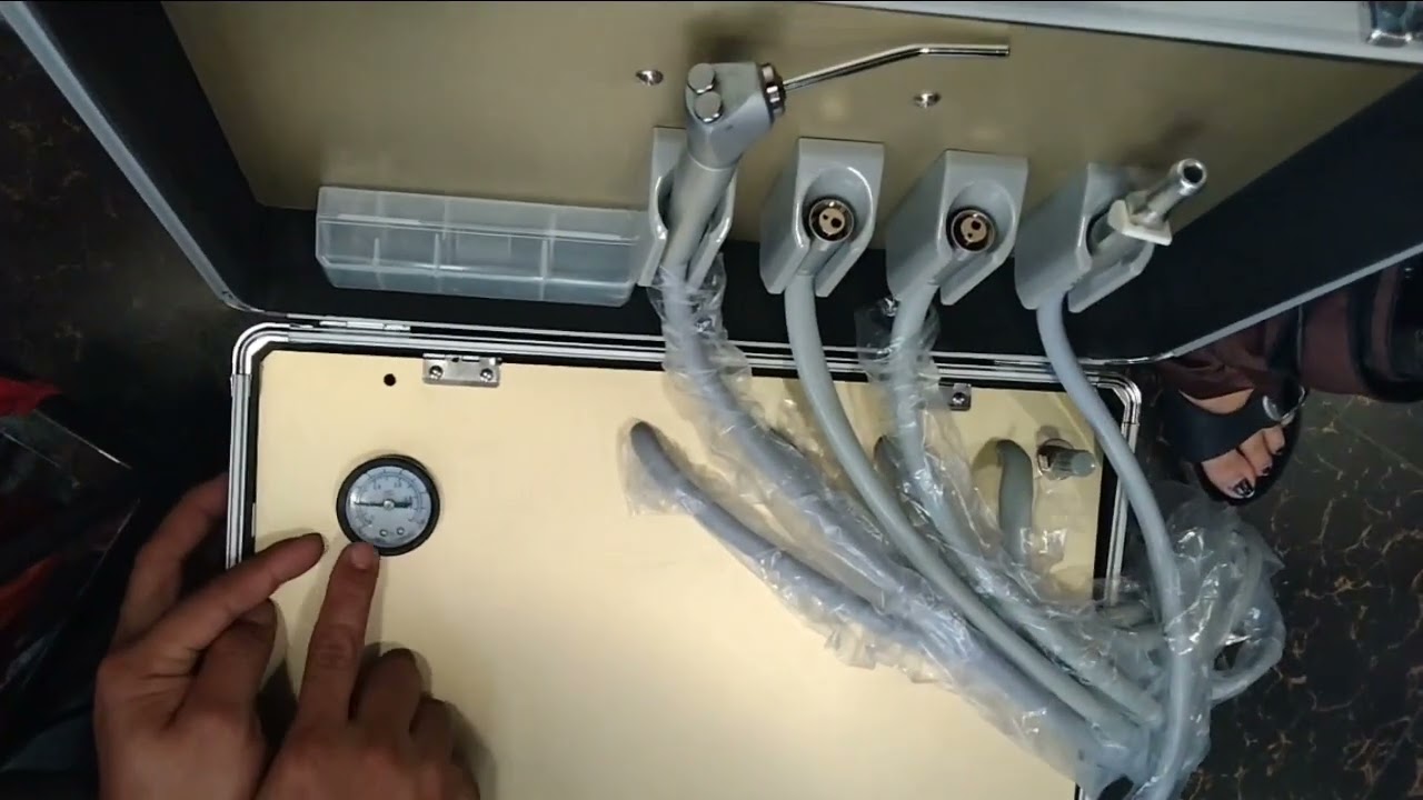 How to operate portable dental unit.
