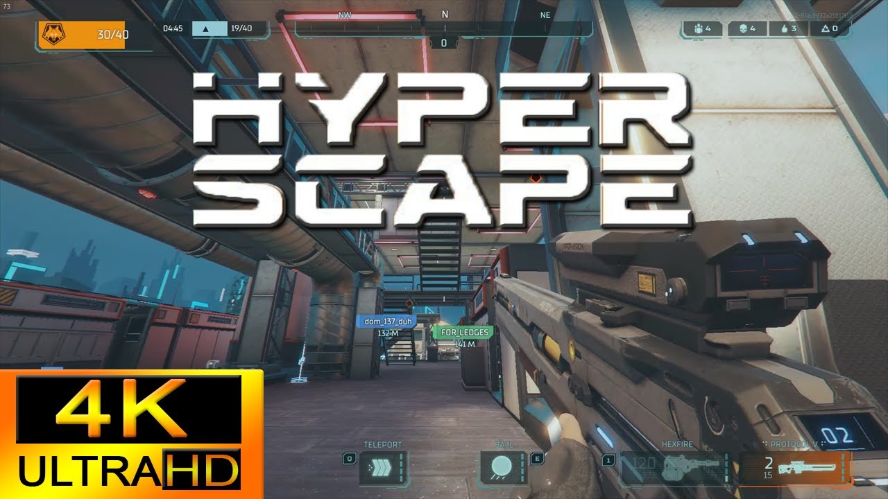 Hyper Scape - Team Deathmatch Multiplayer Gameplay | 4K 60FPS (No Commentary)