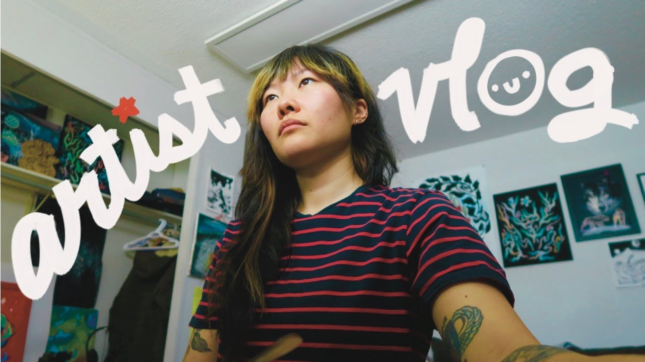 artist vlog ✦ bts of a shop update, decluttering, working out, walks,  sims 4