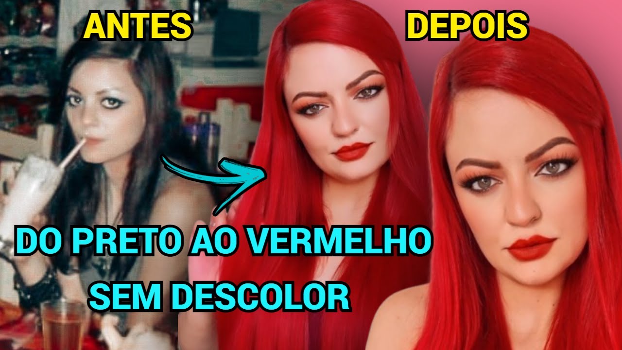 COMO FUI DO PRETO AZULADO AO VERMELHO SEM DESCOLORIR