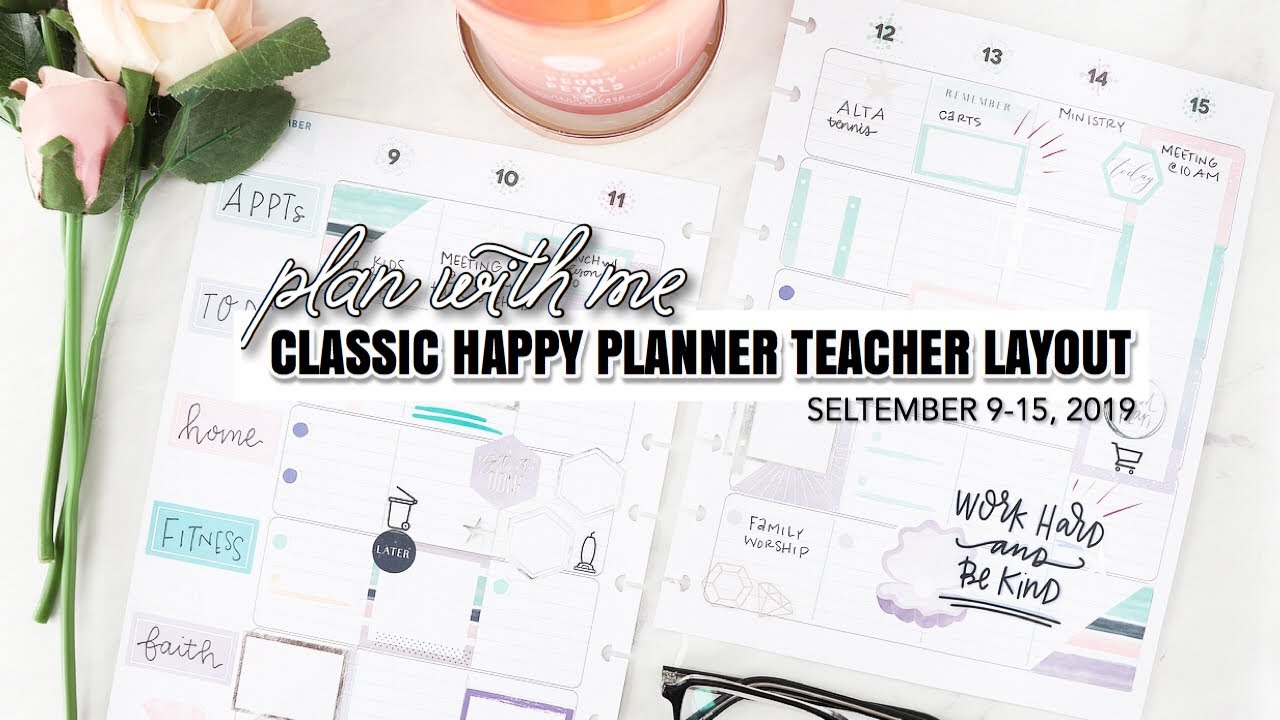 Plan With Me | Classic Happy Planner Teacher Layout At Home With Quita