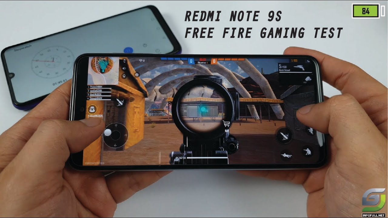 Xiaomi Redmi Note 9S (6GB/128GB) test game Free Fire BOOYAH Day