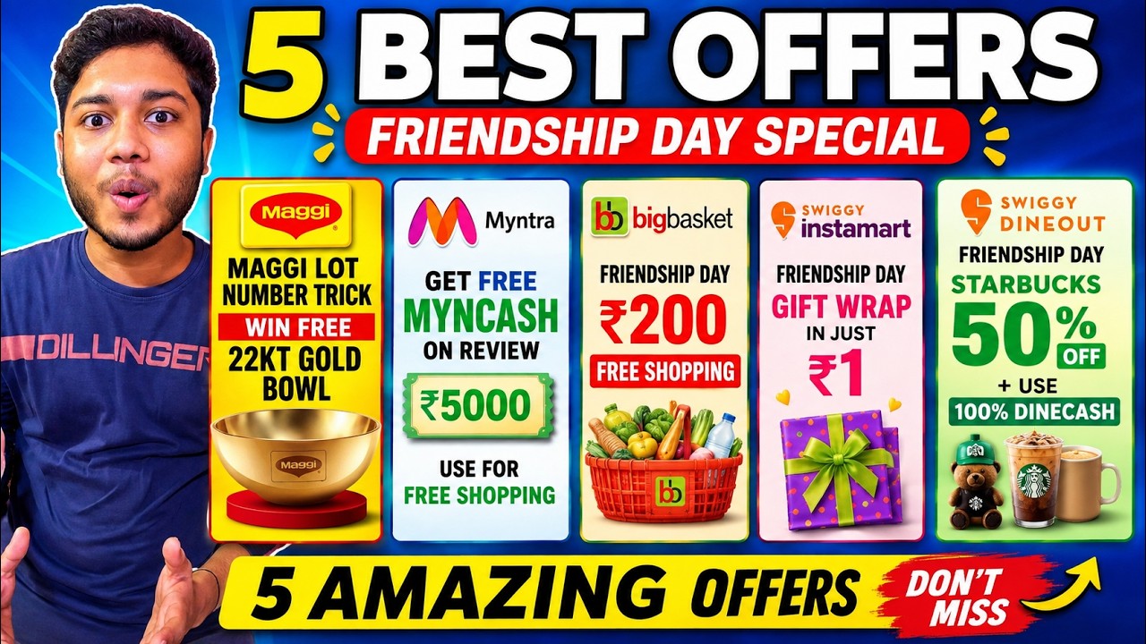 5 Best Loot Today 😍 Maggi Gold Trick 💰 Myntra MynCash | BigBasket ₹200 | Swiggy Starbucks 50% OFF