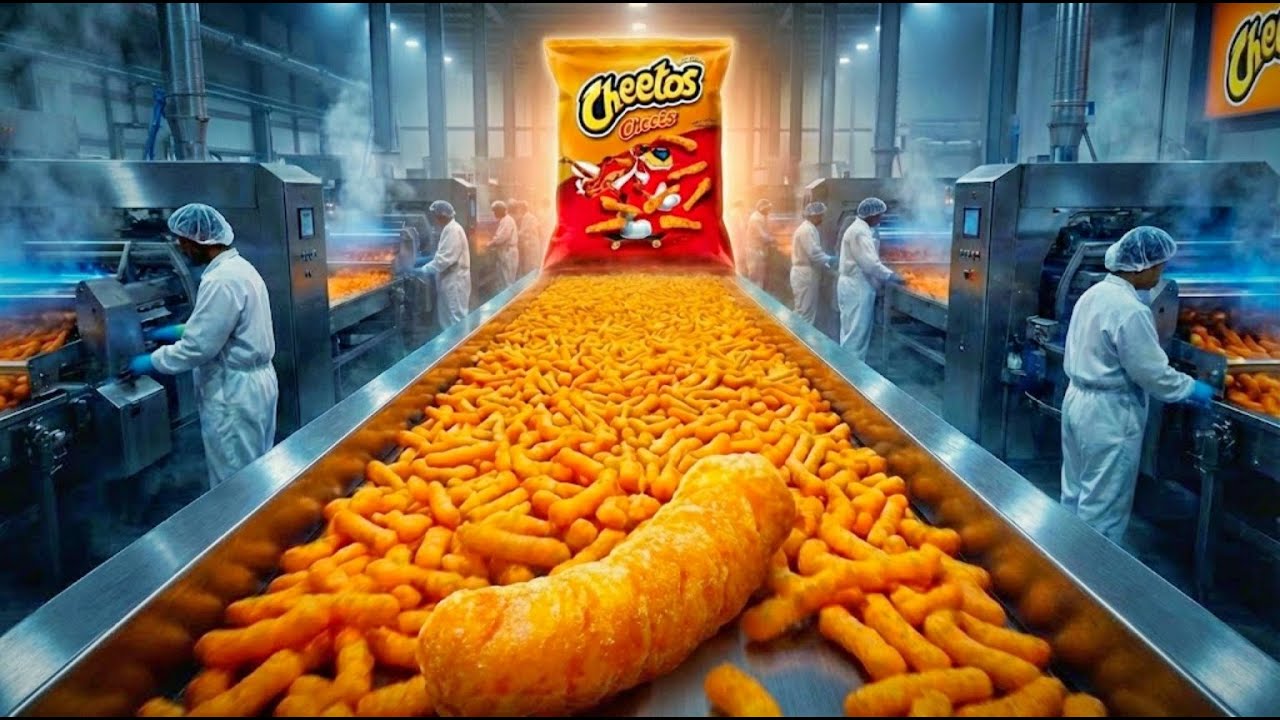 Как производят чипсы Cheetos на заводе | Миллионы чипсов Cheetos каждый день 😱