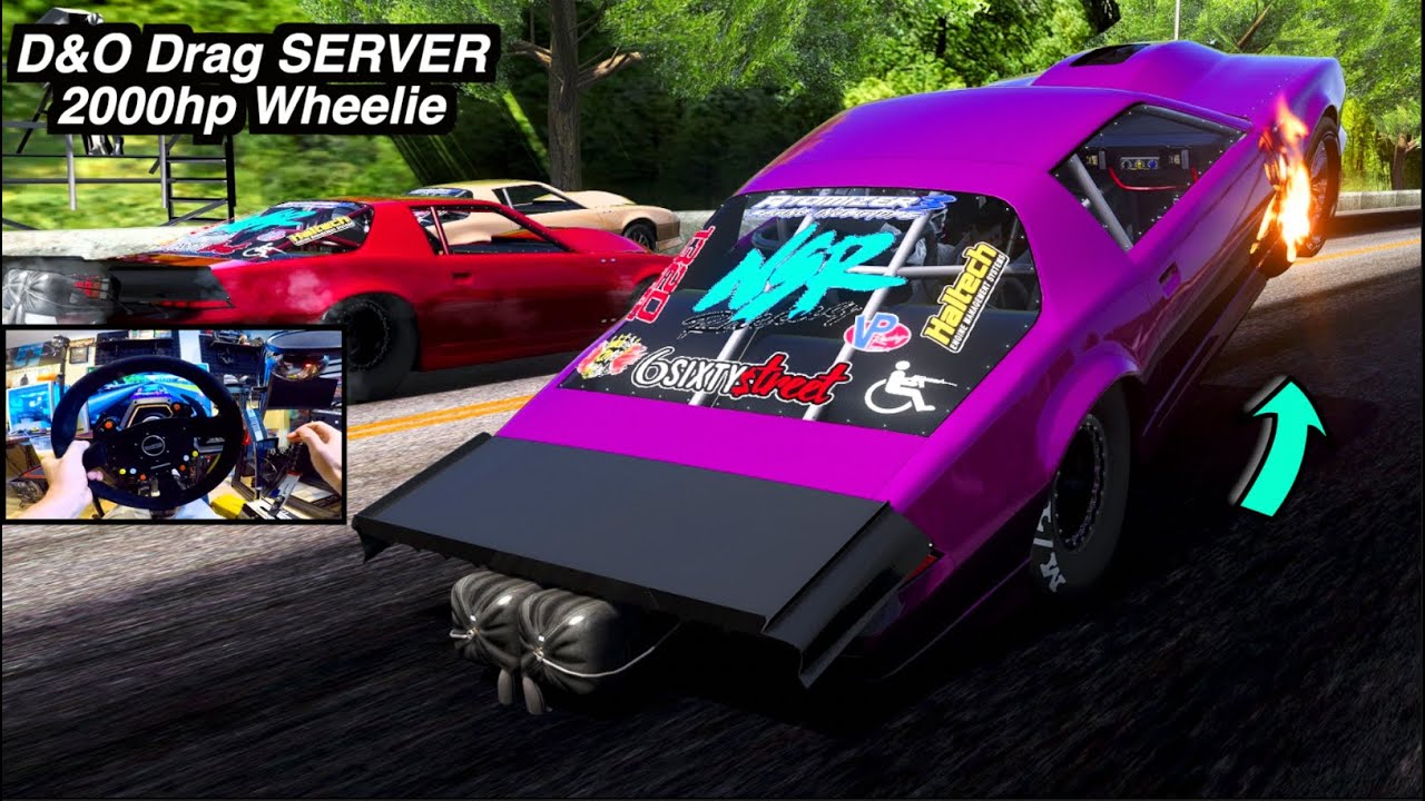 2000hp Camaro WHEELIES In D&O 6 Second DRAG Server!! SEQUENTIAL Iroc CAMARO!!