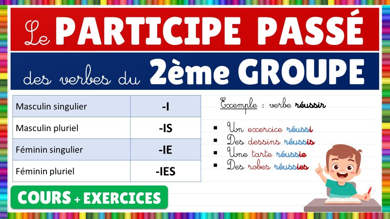 Conjugaison : le participe passé des verbes du 2ème groupe