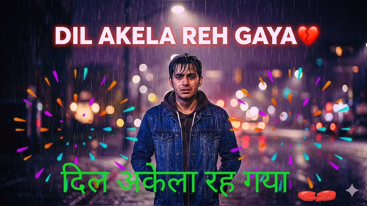 Dil Akela Reh Gaya 💔 | Very Sad Song | Heart Broken Hindi Song#SadSong#HeartBroken#BreakupSong#Hindi