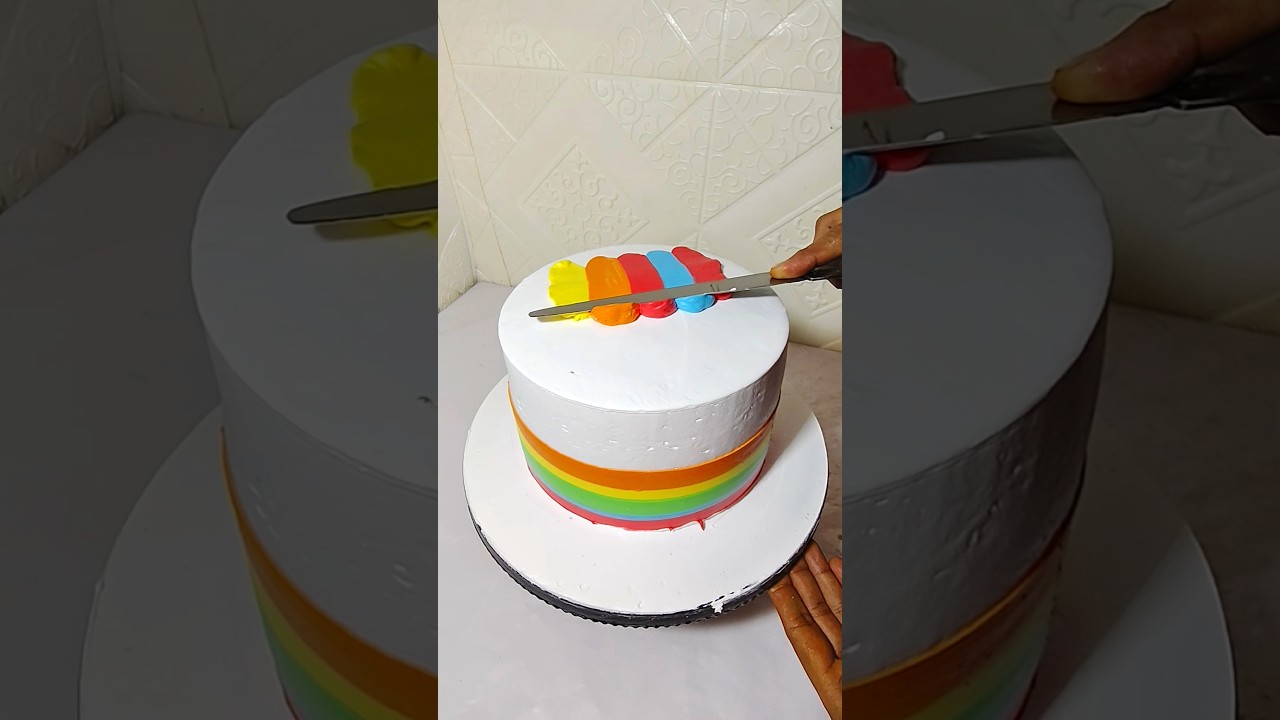 2 kg Rainbow 🌈 Cake Design #shorts#feed#tending#cake#virals#video
