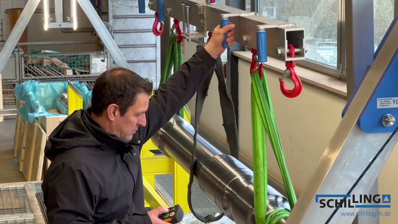 SCHILLING Alu Portalkran mit elektrisch verfahrbarer Laufkatze