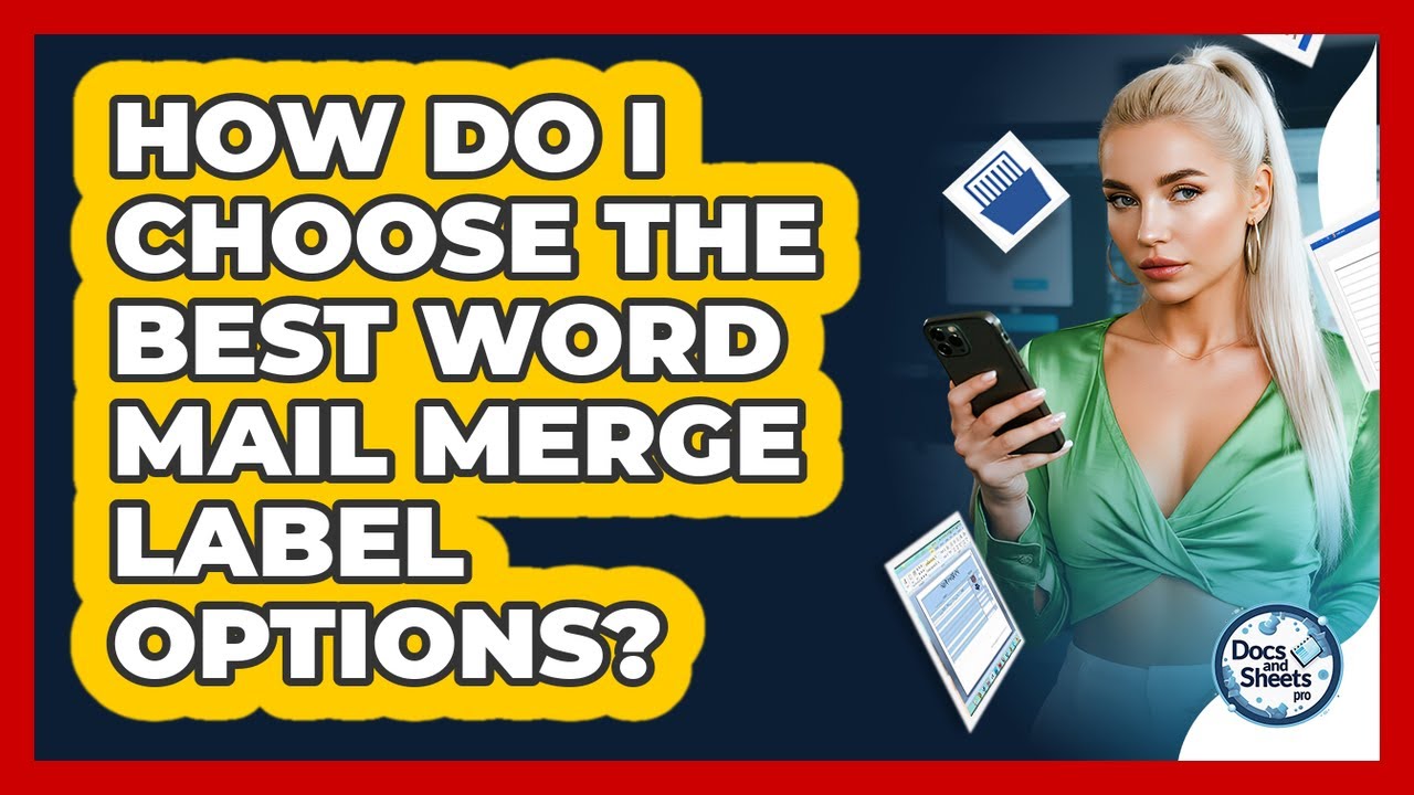 How Do I Choose The Best Word Mail Merge Label Options? - Docs and Sheets Pro