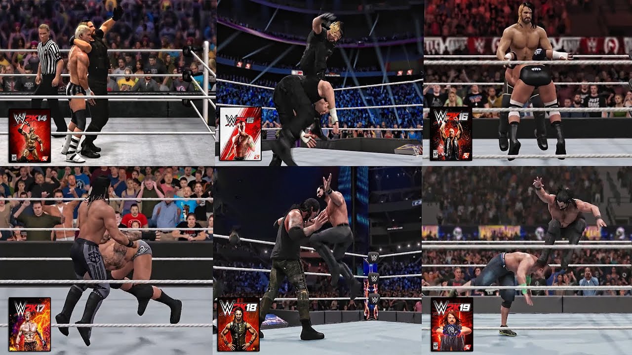 WWE 2K19 Seth Rollins Every Finishers In WWE Games!