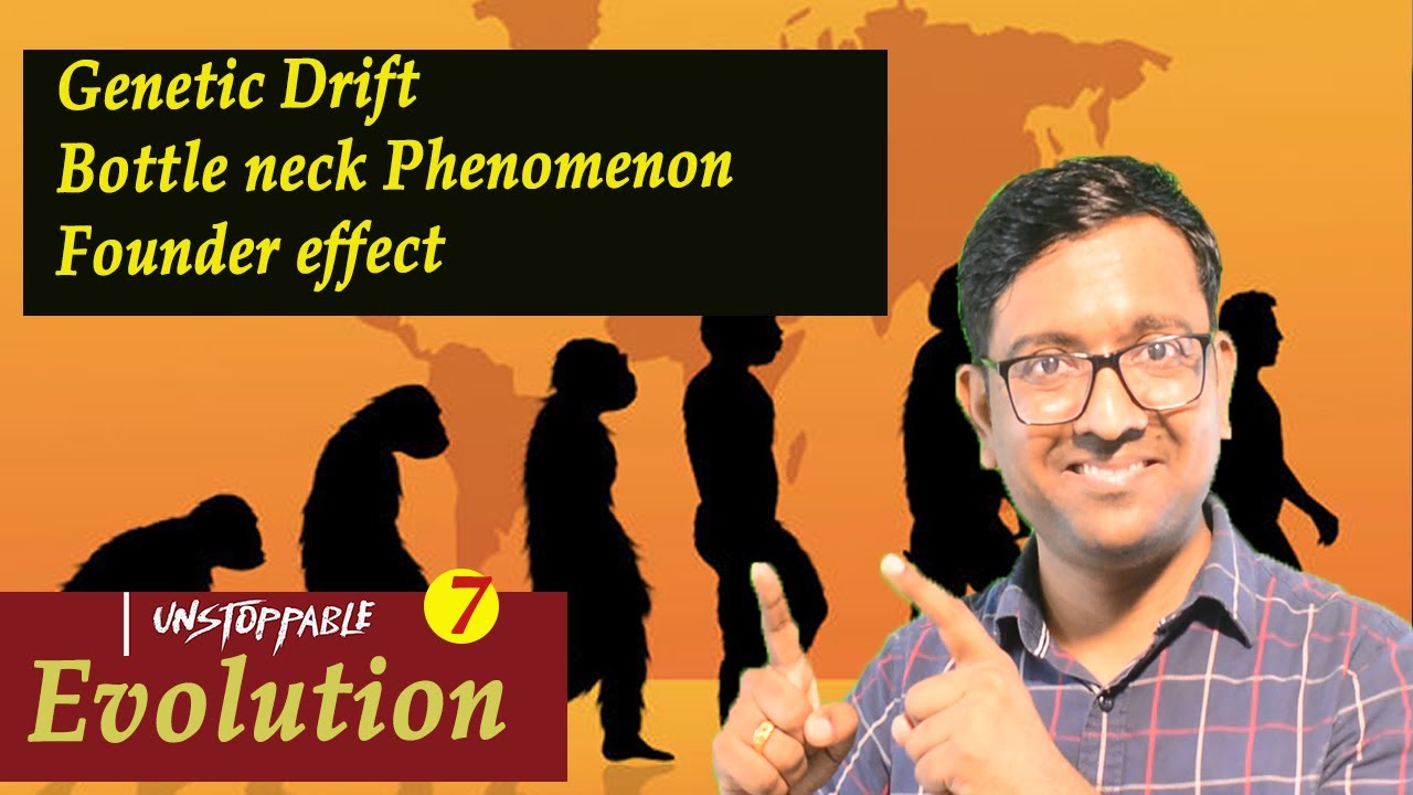 Genetic Drift, founder effect, bottleneck effect I Evolution L7 NEET I Dr Kunal (KT)