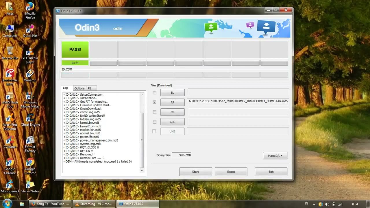 Cara Flashing Samsung Galaxy Ace 2 I8160  +Firmware, usb Driver & Odin