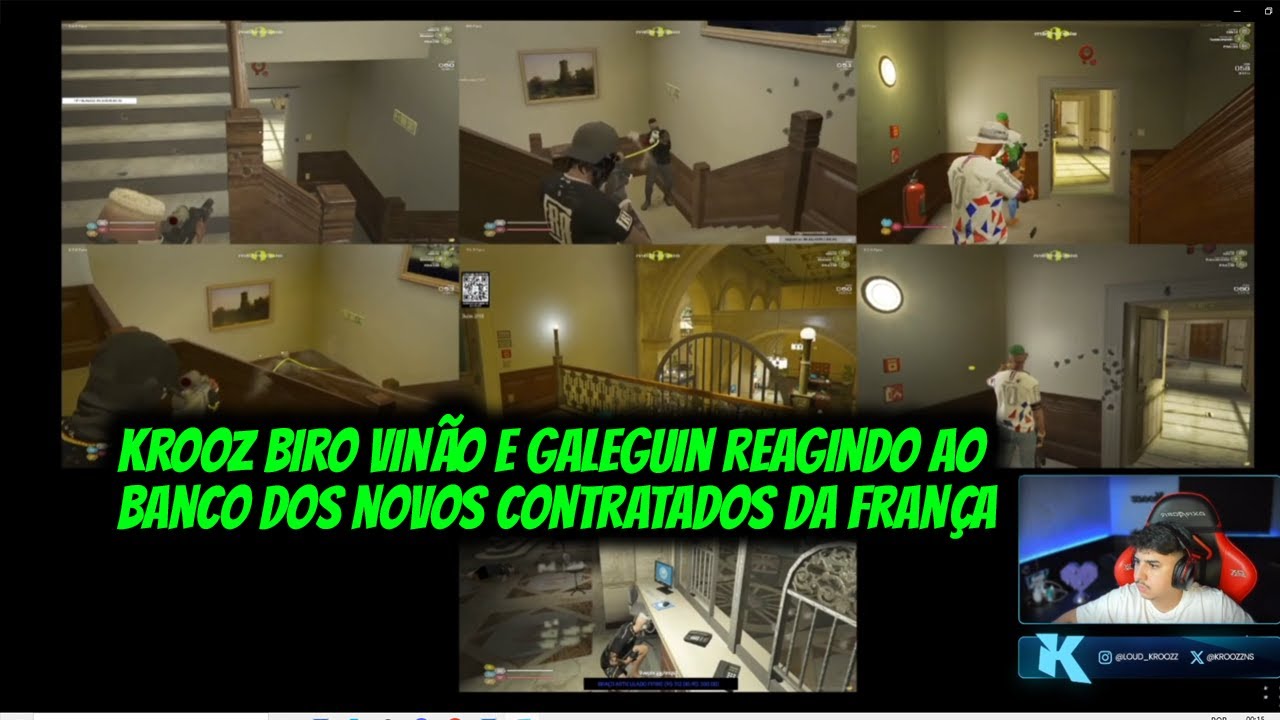 KROOZ BIRO VINÃO E GALEGUIN REAGINDO AO BANCO DA FRANÇA