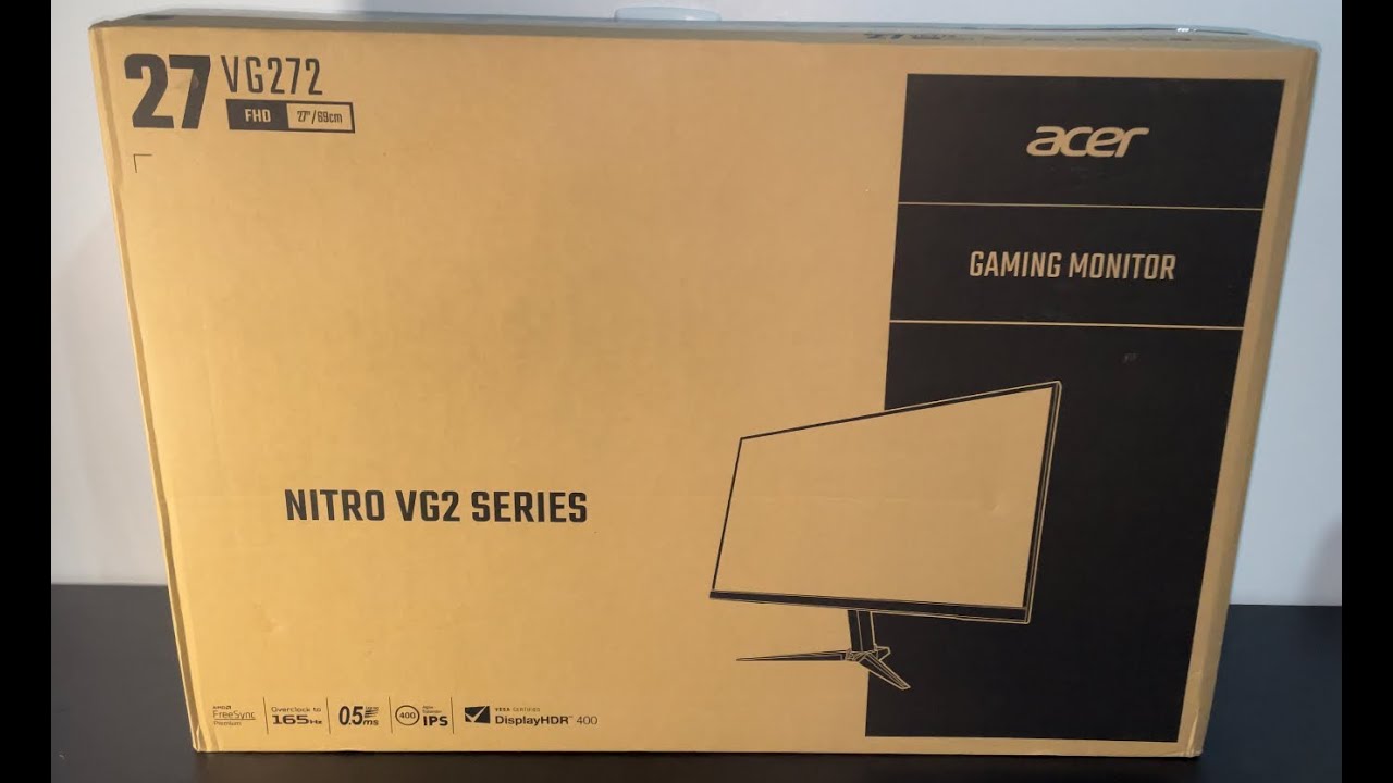 Unboxing Monitor Gamer Acer 27 ZeroFrame Full HD, 165Hz, 0.5ms, IPS, FreeSync Premium Model: VG272 S