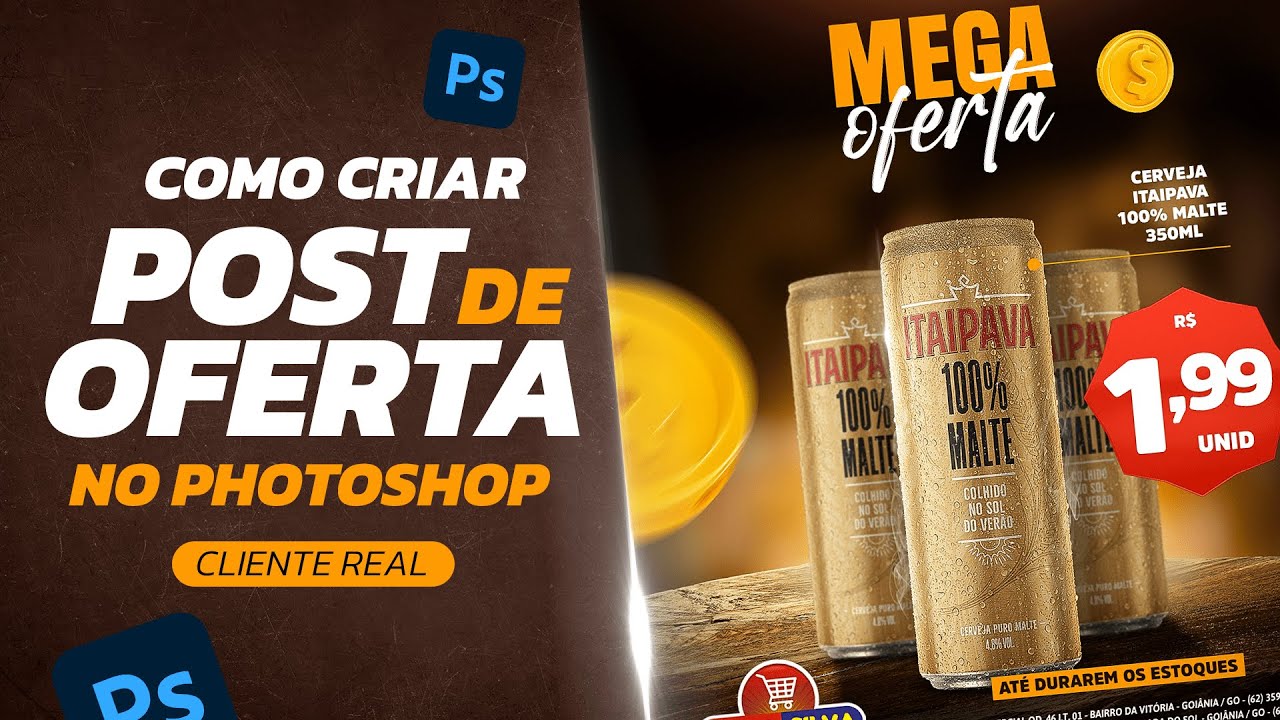 COMO CRIAR POST DE OFERTA NO PHOTOSHOP - TUTORIAL
