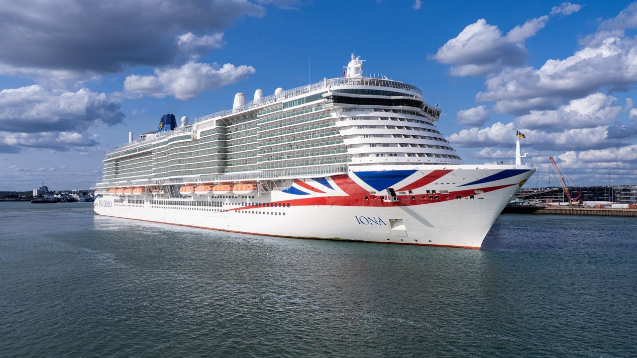 26th July 2025 P&O Cruises Iona in 4k departure Southampton #cruiseship 