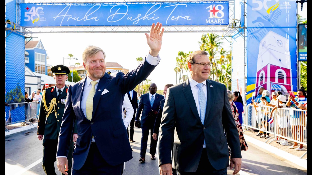 Король Виллем-Александр посетил Арубу, чтобы отметить День независимости.