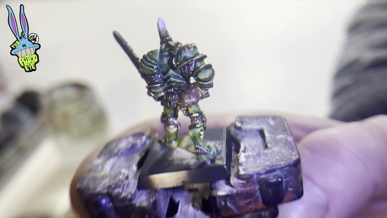 Painting a Warhammer, realms of chaos, Nurgle champion 