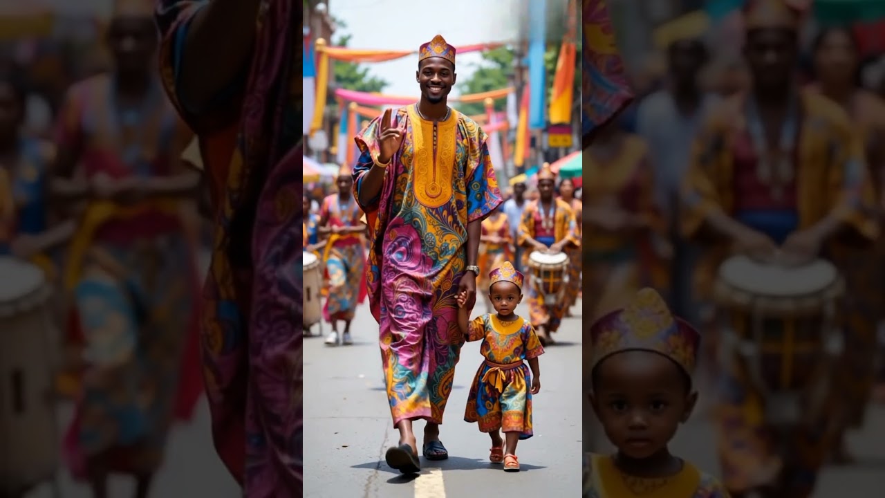 Parade of Nations: Fathers & Children in Traditional Costumes from Around the World #shorts