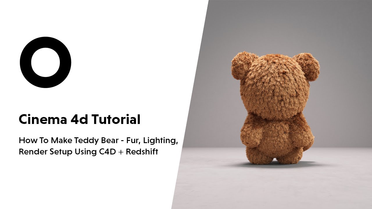 How To Make Teddy Bear - Fur, Lighting, Render Setup Using C4D + Redshift  ᵒ¹