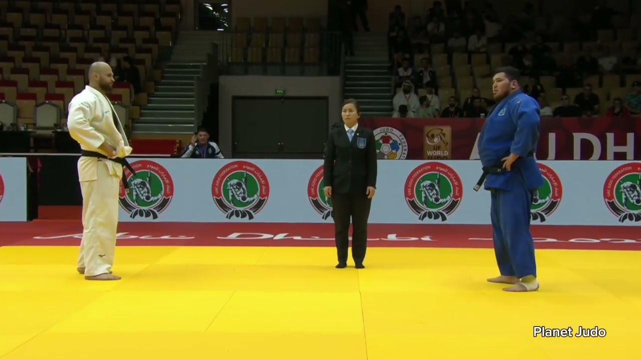 Ushangi KOKAURI 🇦🇿 🆚️ Yerassyl KAZHYBAYEV 🇰🇿 | 2 раунд /+100кг | Большой Шлем Абу-Даби 2023