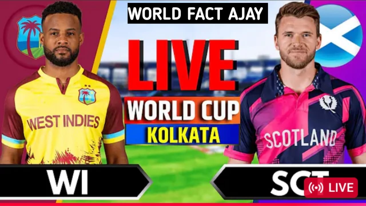 Live: WI vs SCO Live Match Today Fan Commentary, World Cup Match Live, Eden Gardens, Kolkata |