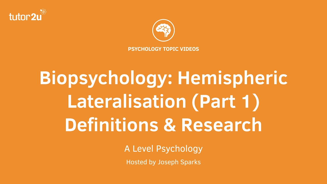 Revision Webinar: Biopsychology – Hemispheric Lateralisation (Part 1) Definitions & Research