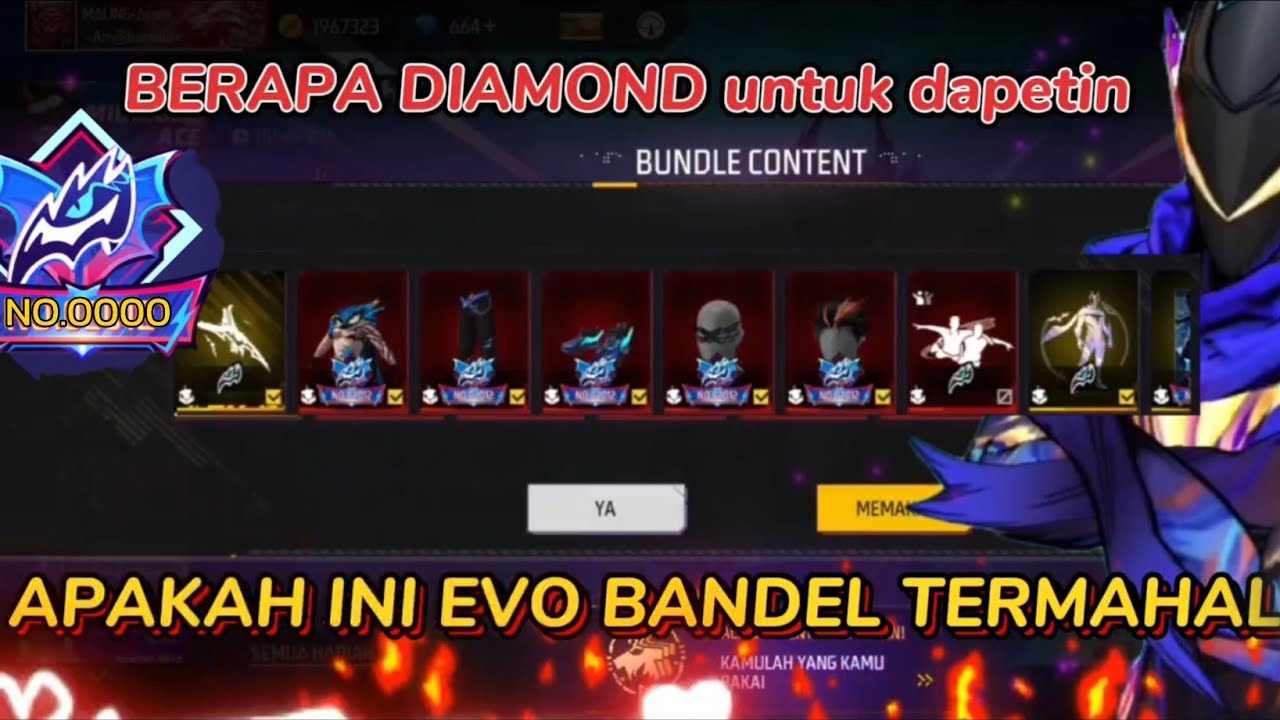 BERAPA DIAMON UNTUK MIDNIGHT ACE BUNDLE. Coba TRIK nya #evobundle