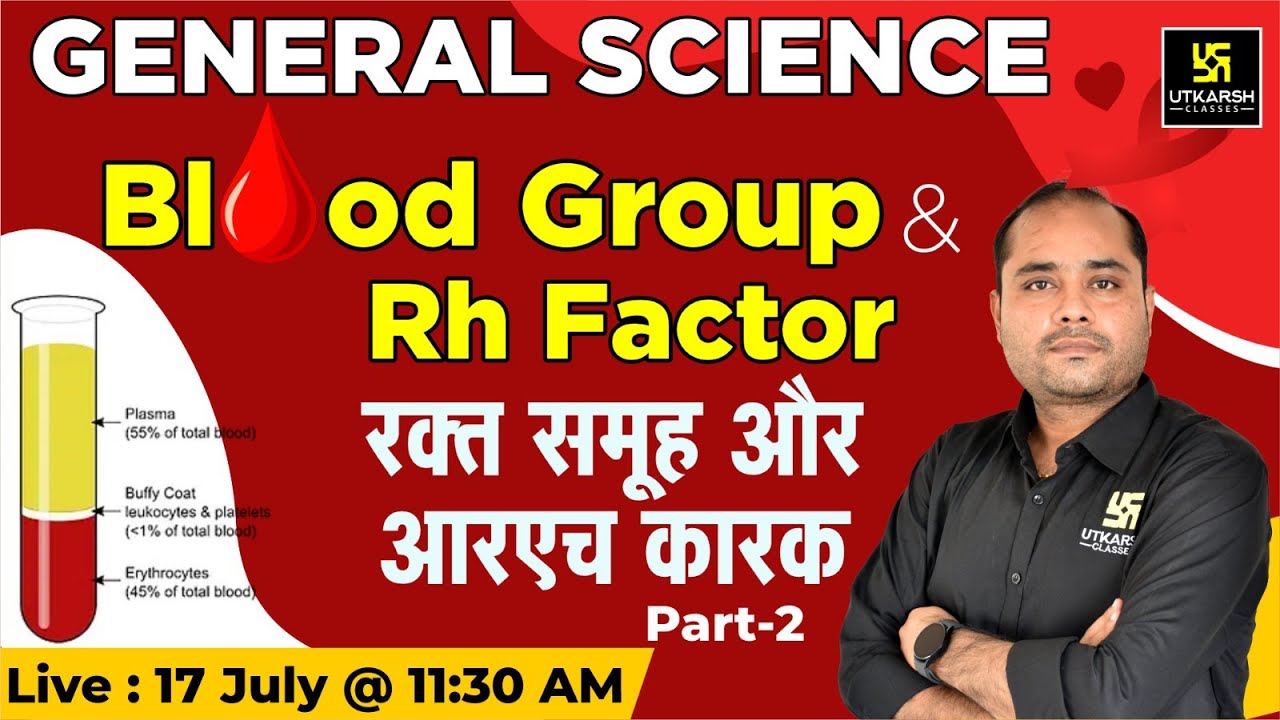 Blood Group (रक्त समूह ) & Rh Factor #2 | General Science | Important Questions | Mahesh Jadaun Sir