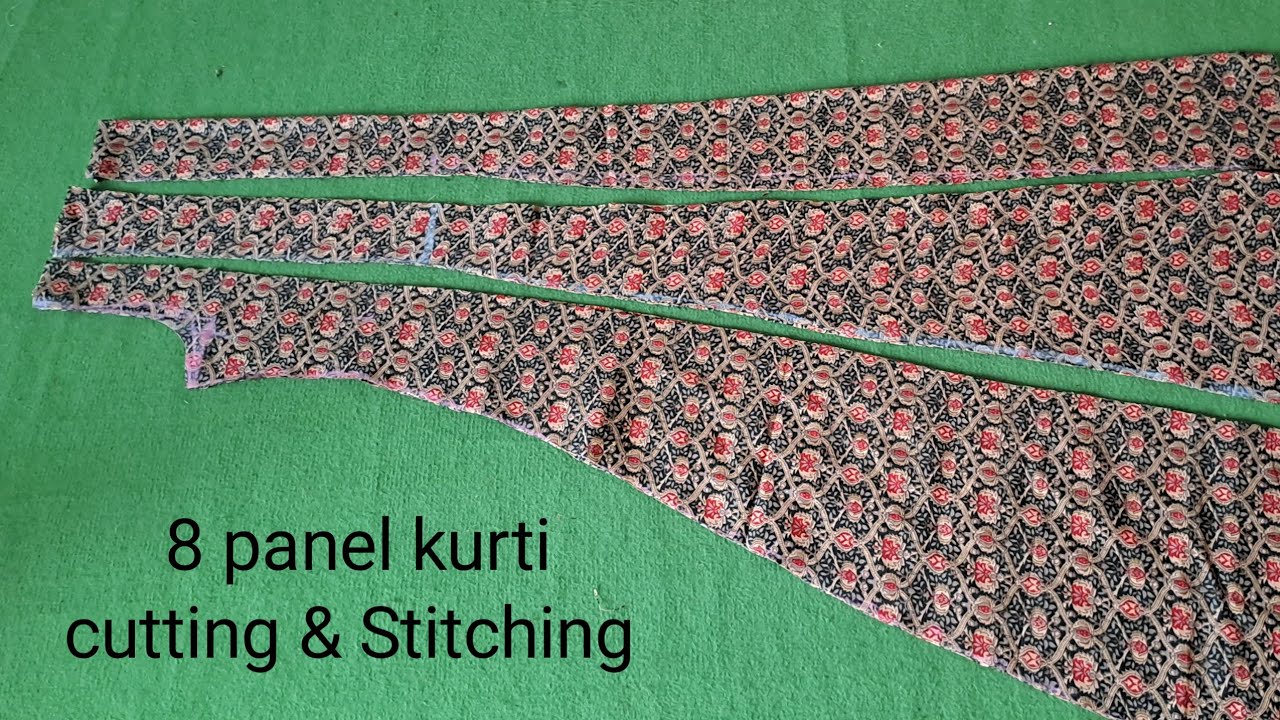 8 panel kurti cutting and Stitching/front panel kurti/kurti design/panel kurti/panel frock