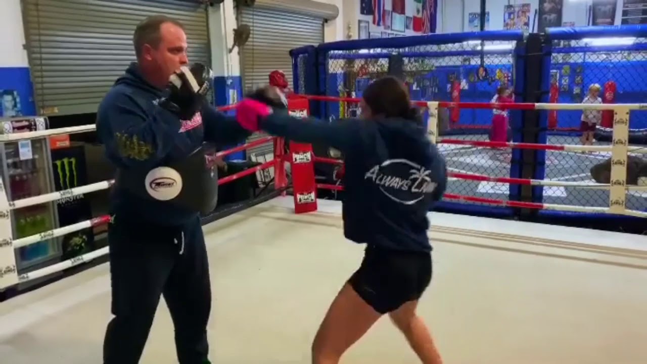 Jazzy Parr Australian Muay Thai Phenom Pad Work Highlight #1