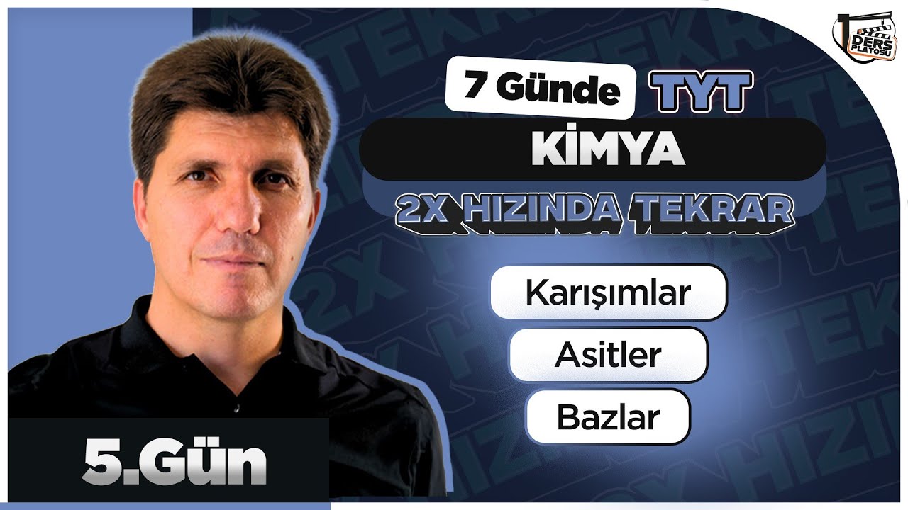MSÜ–TYT Kimya Kampı 5. Gün | Karışımlar – Asitler – Bazlar TEK VİDEODA!