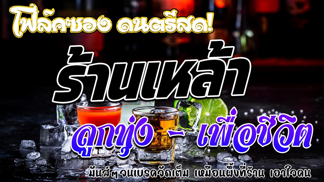 โฟล์คซองร้านเหล้า ดนตรีสด ลูกทุ่งเพื่อชีวิต โคตรเพราะ ยิ่งฟังยิ่งเพลิน ฟังยาวๆ เพลงฮิต เอาใจคนฟัง