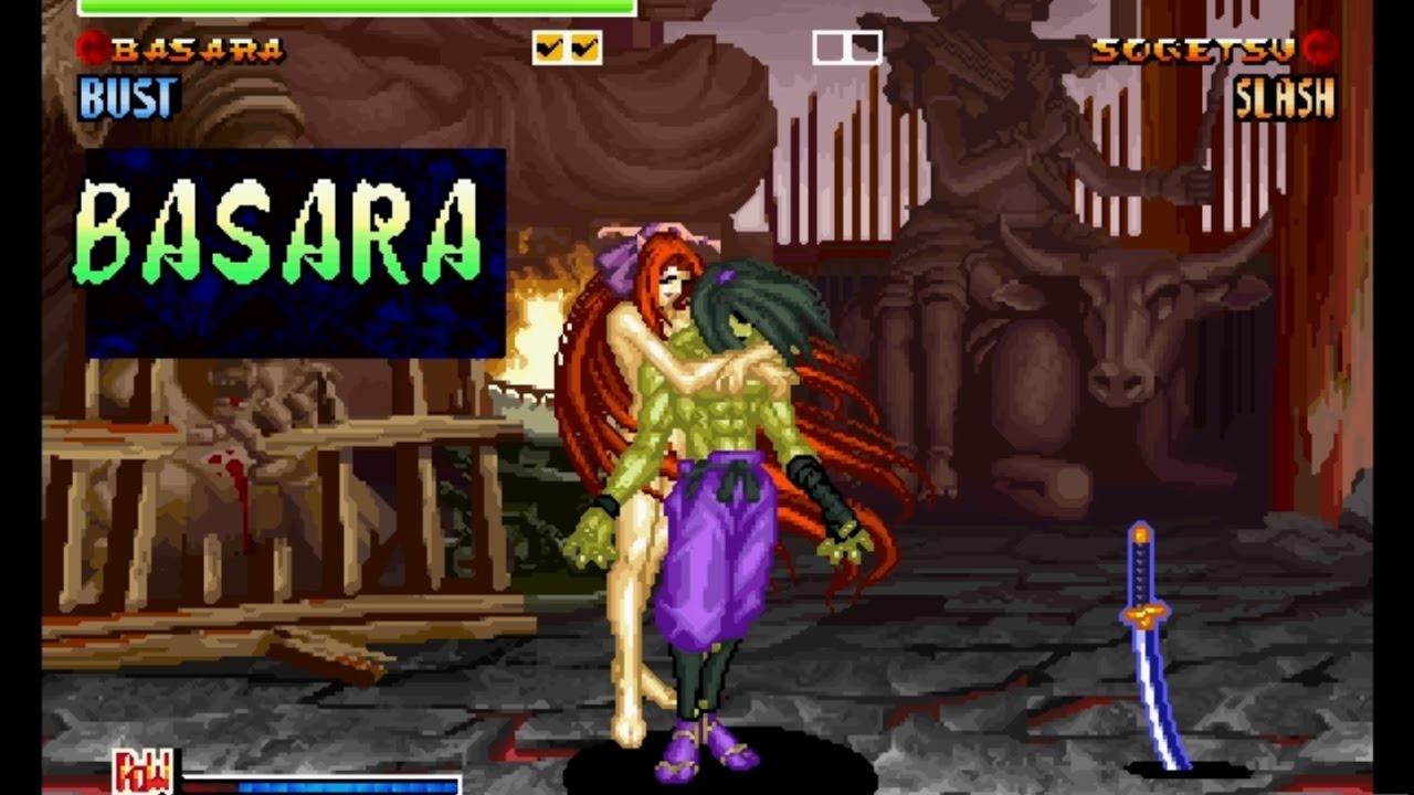 Samurai Shodown IV: Basara playthrough lvl-4 bust【60fps】