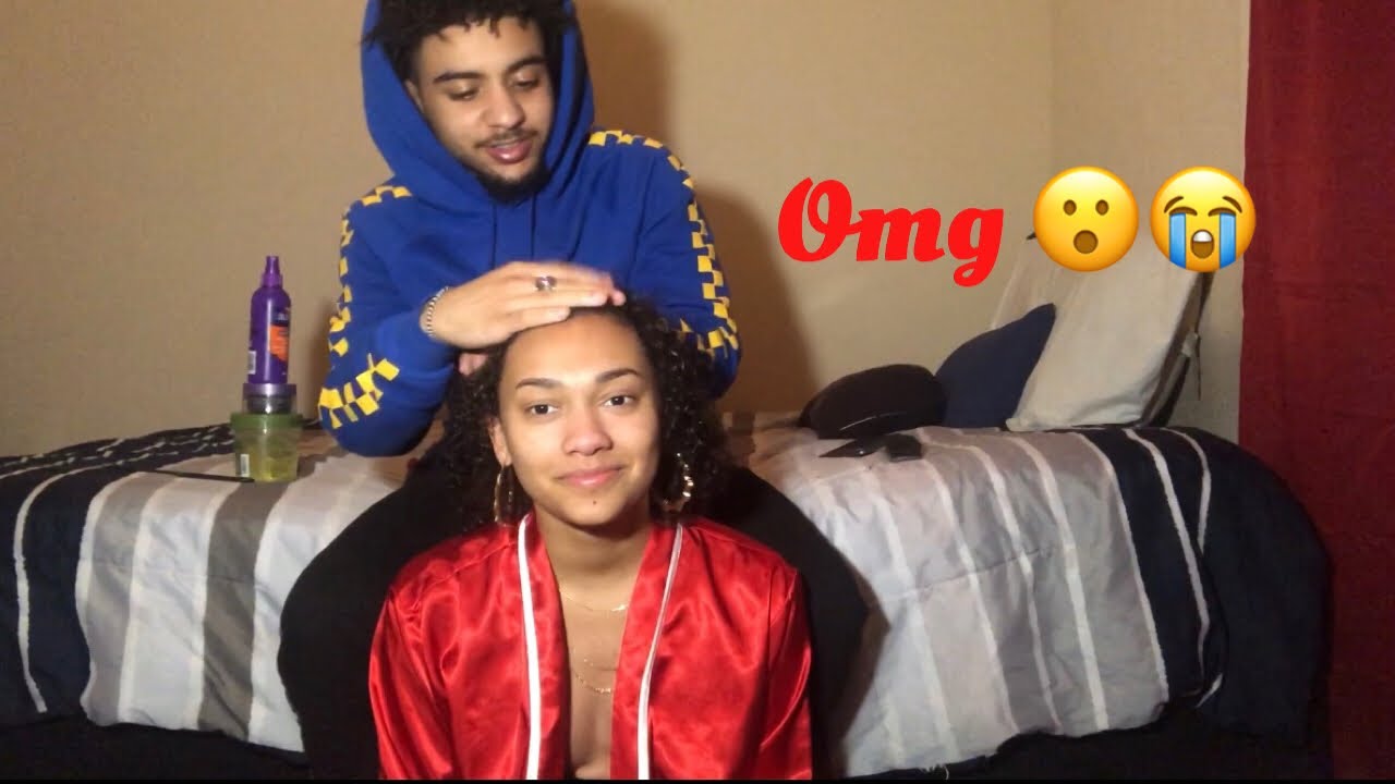 Boyfriend does my hair challenge 👀💇🏽‍♀️ | T&Z Tv