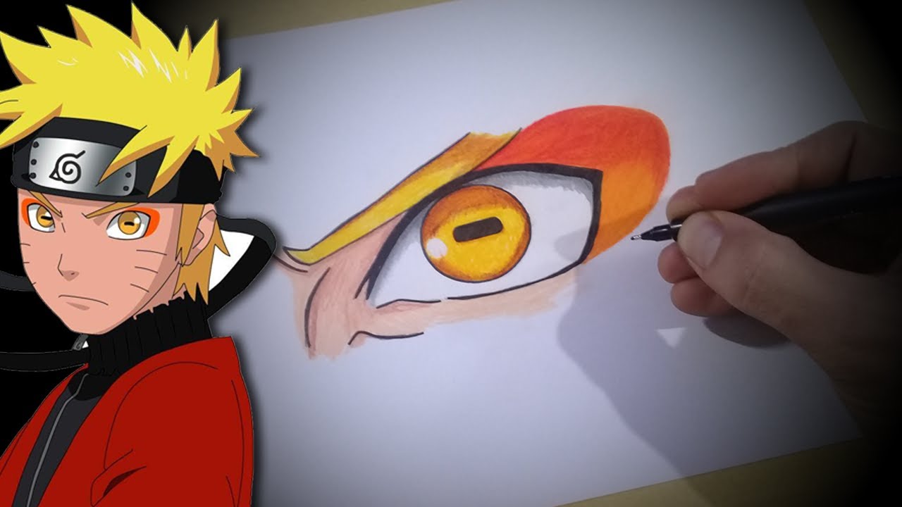 COMO DESENHAR o OLHO do NARUTO MODO SABIO passo a passo