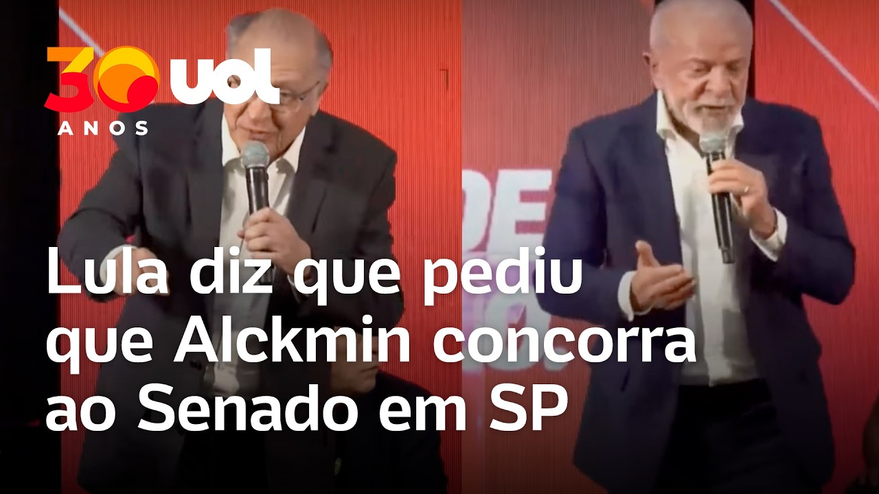 Lula diz que pediu para Alckmin avaliar candidatura ao Senado em SP: 'Temos que construir um time'