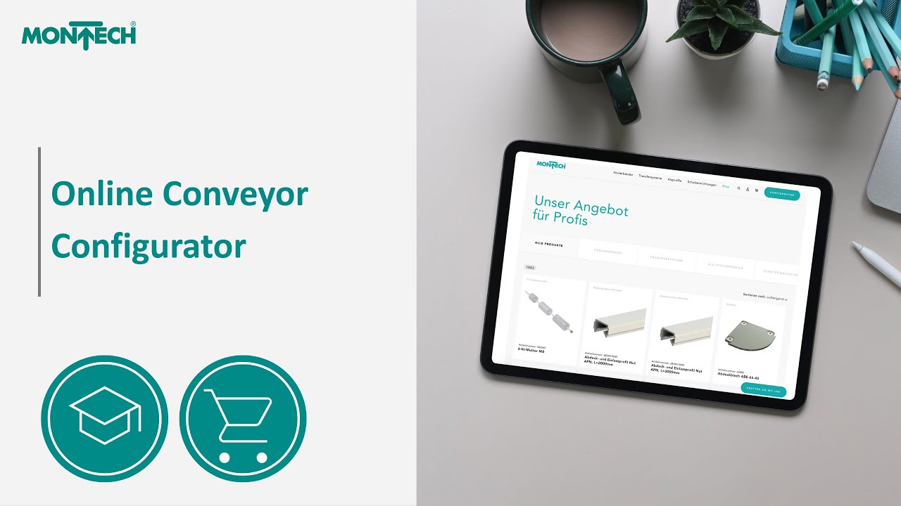 Online Conveyor Configurator | Step-by-Step Tutorial &ndash; Montech