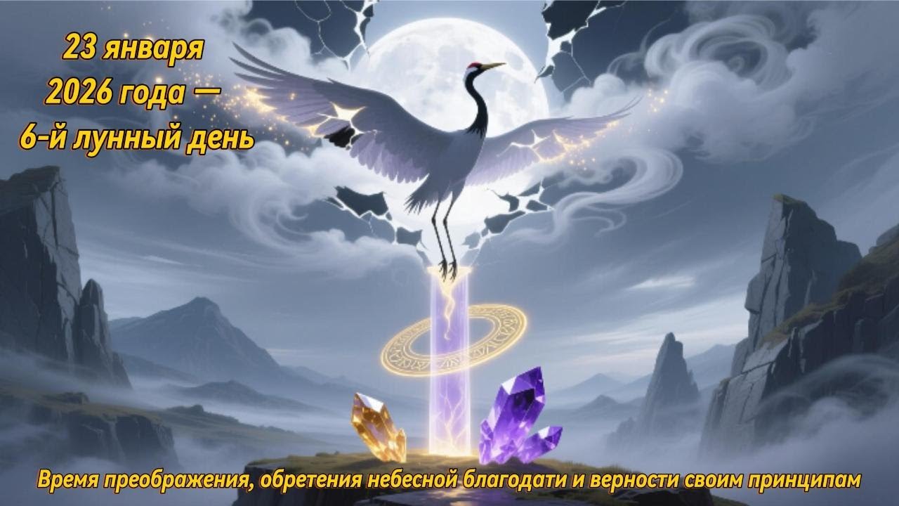 23 января 2026 года — 6-й лунный день. Время алхимического преображения, обретения небесной